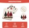 Red Pine Trees Merry Christmas Table Runner, Winter Xmas Holiday Kitchen Dining Table Decoration for Home Party Decor 13x72 Inch